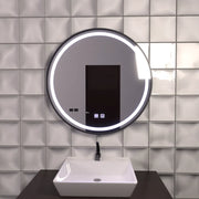 LED kulaté zrcadlo 60 cm, Lucea Touch, Demister System, stmívatelné koupelnové zrcadlo s LED a Demister Výchozí název Alessandro Design