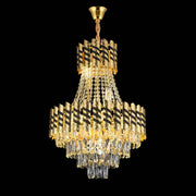 Křišťálový lustr 10XE14 Nardo Gold Black, průměr 60 cm, výška 75 cm Křišťálové lustry Výchozí název Alessandro Design
