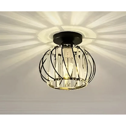 Lustr Monica, 1 X E27, Ø 16 cm, černý, kov / sklo Klasické lustry Výchozí název Alessandro Design