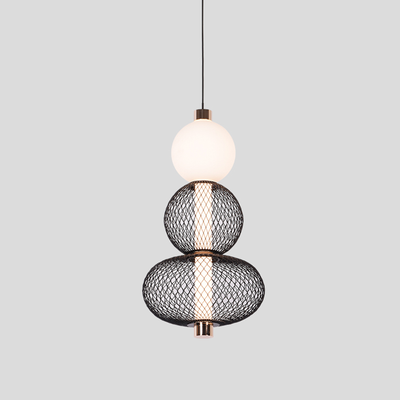 Závěsný LED lustr LM550/3BK, 12W, Světlo 3000/4000/6000K, Černý
