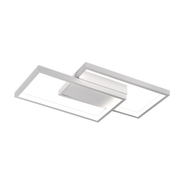 LED lustr s dálkovým ovládáním LANDYN 37W, 2 čtverce, studené/teplé/neutrální světlo, stmívatelné, bílý LED lustr s dálkovým ovládáním Výchozí název Alessandro Design