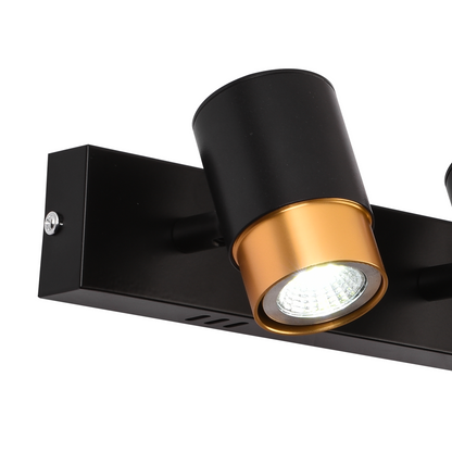 LED projektor se 4xGU10 reflektory, zlaté, kovové a akrylové moderní žárovkové lustry Výchozí název Alessandro Design