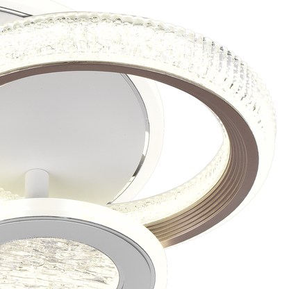 LED lustr NYXORA 44W, 3 kruhy, studené/teplé/neutrální světlo, bílé LED lustry Výchozí název Alessandro Design