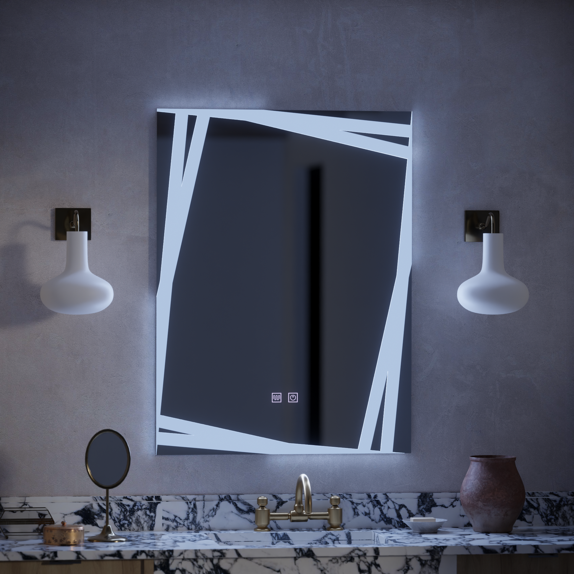 Zrcadlo LED Touch Infinitum Demist System 60X80cm Zrcadla Korman E Výchozí název Alessandro Design