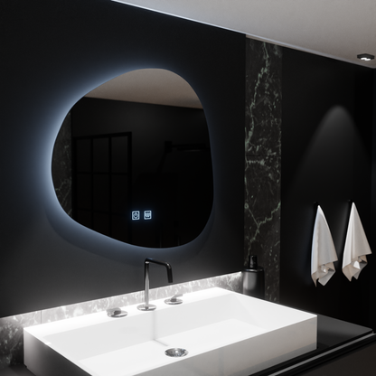 Organické LED zrcadlo 60x60cm, Duna Touch, Demister System, stmívatelná zrcátka Korman E Výchozí název Alessandro Design