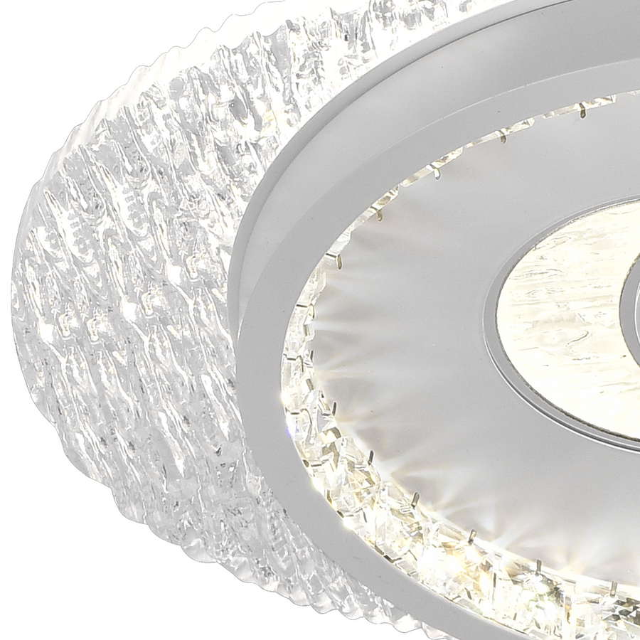 LED lustr PERU 34W, 2 kruhy, studené/teplé/neutrální světlo, bílé LED lustry Výchozí název Alessandro Design