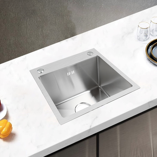 Kuchyňský dřez z nerezové oceli 60x45x21 cm, broušená nerezová ocel Výchozí název Alessandro Design
