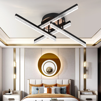 LED lustr s dálkovým ovládáním LT179/4BK, 34W, 4 prvky, studené/teplé/neutrální světlo, stmívatelný, černý