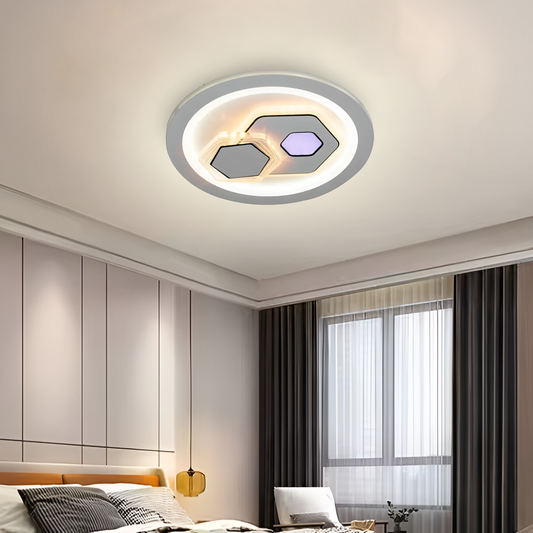 LED lustr KATHLEEN RGB 16W, teplé/neutrální světlo, bílá Aplikované LED lustry Výchozí název Alessandro Design