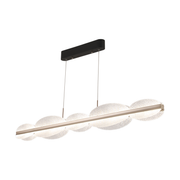 Závěsný LED lustr s dálkovým ovládáním ISOTTA 105W, studené/teplé/neutrální světlo 3000K/4000K/6000K, stmívatelné, nastavitelná výška, černá a stříbrná, kovové a křišťálové LED lustry s dálkovým ovládáním Výchozí název Alessandro Design