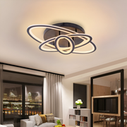 LED lustr s dálkovým ovládáním TIANA 78W, 3 elipsy, studené/teplé/neutrální světlo, stmívatelné, černé LED lustry s dálkovým ovládáním Výchozí název Alessandro Design
