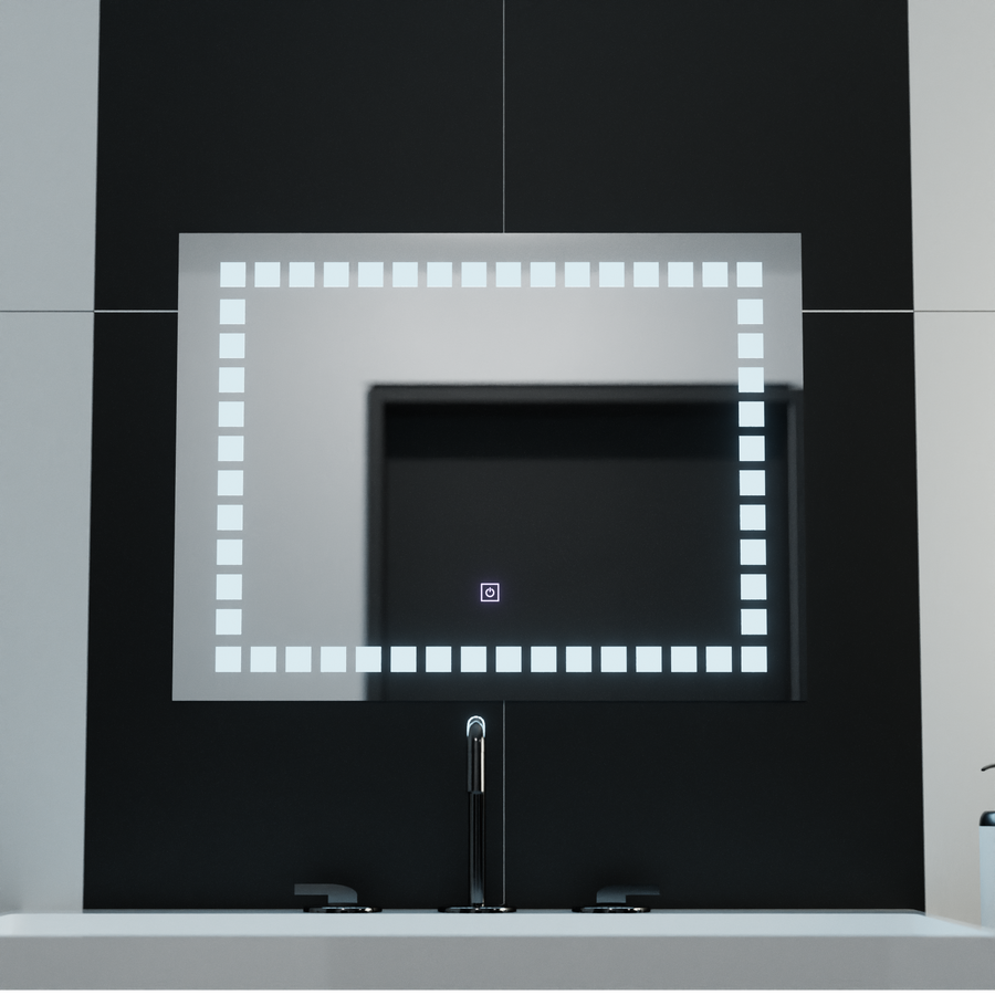 Obdélníkové LED zrcadlo, 80x60cm, mřížka Light Základní dotyková zrcadla Korman C Výchozí název Alessandro Design