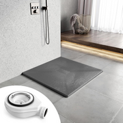 Čtvercová sprchová vanička 90x90 cm, štíhlá 3 cm, tmavě šedá Domov a zahrada Výchozí název Alessandro Design