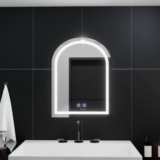 Obloukové LED zrcadlo 60x80cm, Arco Touch, Demister System, Stmívatelná zrcátka Korman E Výchozí název Alessandro Design