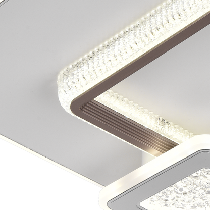 LED lustr NYXORA 51W, 3 čtverce, studené/teplé/neutrální světlo, bílé LED lustry Výchozí název Alessandro Design