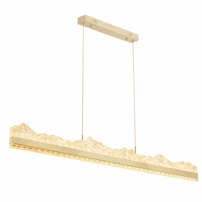 Lustra LED suspendata cu Telecomanda MARISTELLA 90W, lumina Rece/Calda/Neutra 3000K/4000K/6000K, Dimabila, Inaltime Reglabila, Auriu, Metal si Cristal Lustre LED cu Telecomanda Default Title Alessandro Design