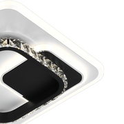 Křišťálový LED lustr ARIELLA 39W, čtvercový, studené/teplé/neutrální světlo, černé LED lustry Výchozí název Alessandro Design