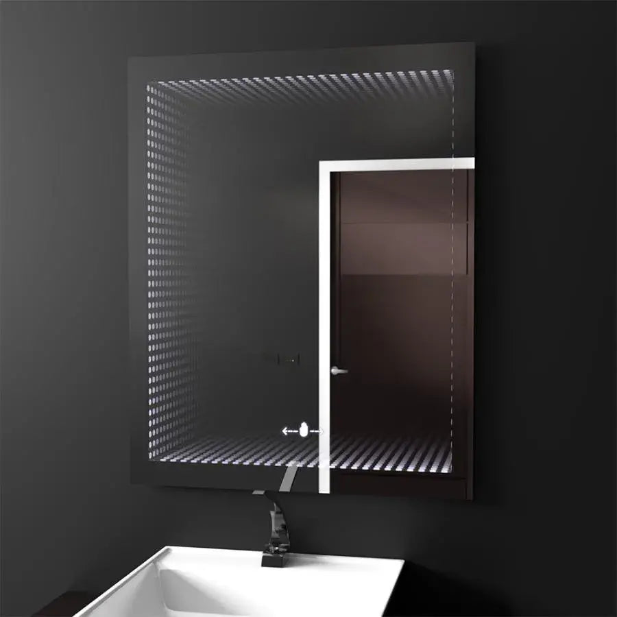 Obdélníkové LED zrcadlo, 60x80cm, Morrin Sensor MotionGlow Marcello, 3D efektová zrcadla Marcello Výchozí název Alessandro Design