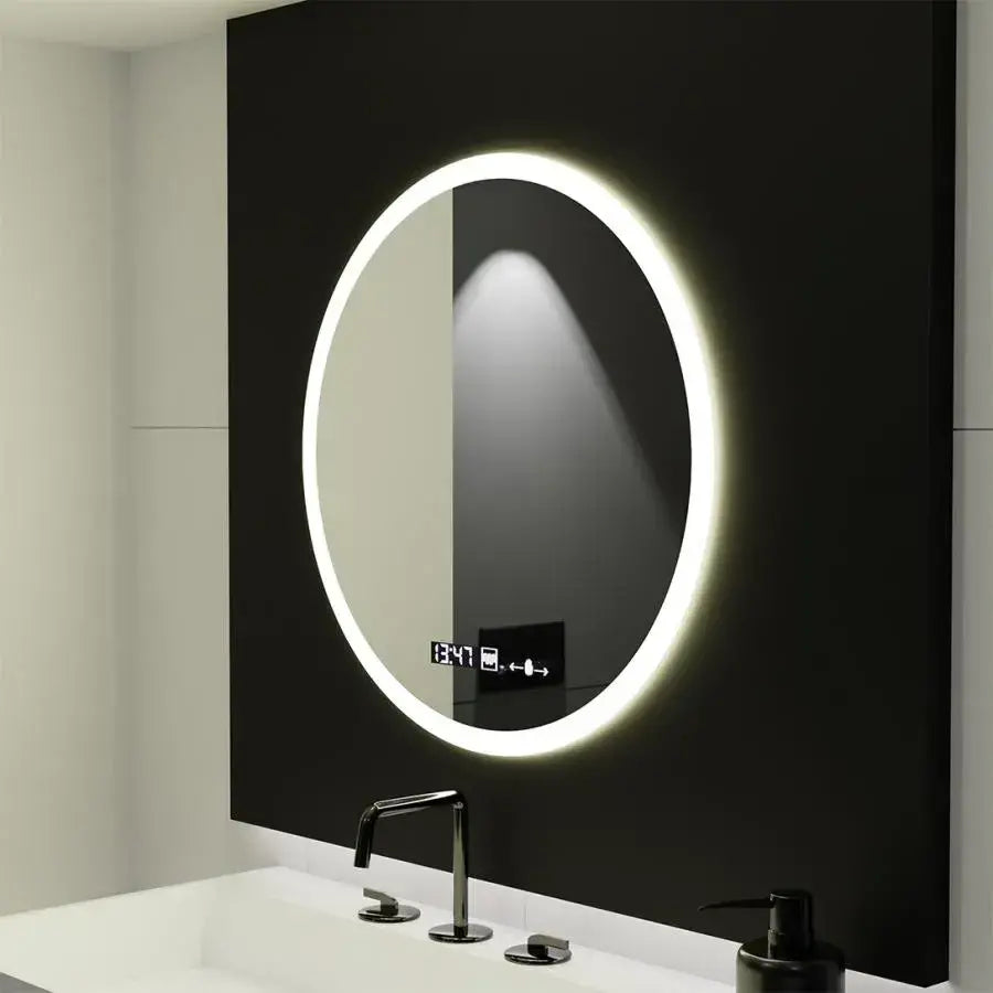 LED kulaté zrcadlo 50cm Giulia Sensor MotionGlow Marcello Systém odmlžování Hodiny a teploměr Dimabila Zrcátka Marcello Výchozí název Alessandro Design
