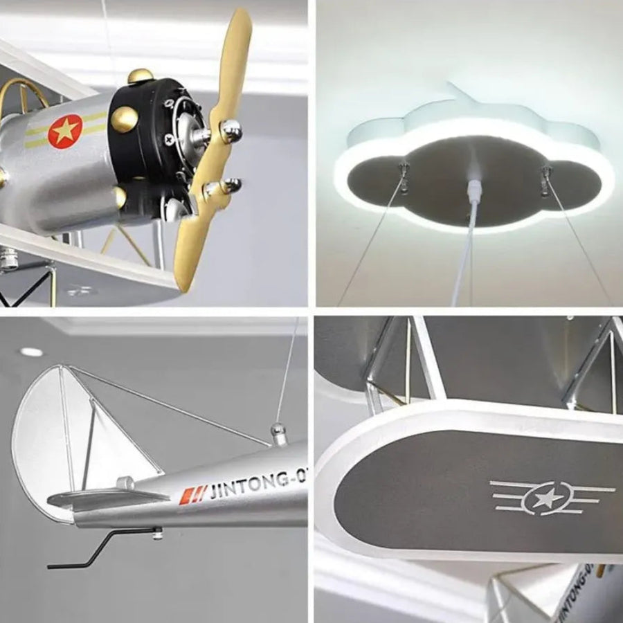Závěsný LED lustr AVION 148W, studené/teplé/neutrální světlo, stříbrné dětské lustry Výchozí název Alessandro Design