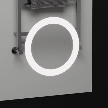 Obdélníkové LED zrcadlo, 60x80cm, Precision MotionGlow Marcello, Systém odmlžování, Hodiny & Teploměr, Kosmetická lupa, Stmívatelná zrcátka Marcello Výchozí název Alessandro Design