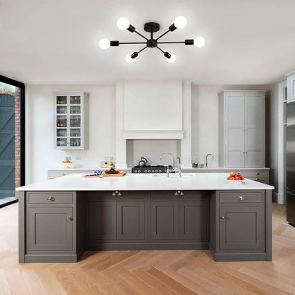 Lustr Mikkos 6XE27, průměr 49cm, Černá Moderní Lustry Výchozí název Alessandro Design