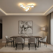 LED lustr s dálkovým ovládáním IPOMOEA 51W, 3 hvězdičky, Studené/Teplé/Neutrální světlo, Stmívatelné, Bílý LED lustr s dálkovým ovládáním Výchozí název Alessandro Design