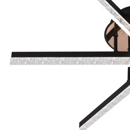 Lustra LED cu Telecomanda LT179/3BK, 41W, 3 Elemente, Lumina Rece/Clada/Neutra, Dimabila, Negru Lustre LED cu Telecomanda Default Title Alessandro Design