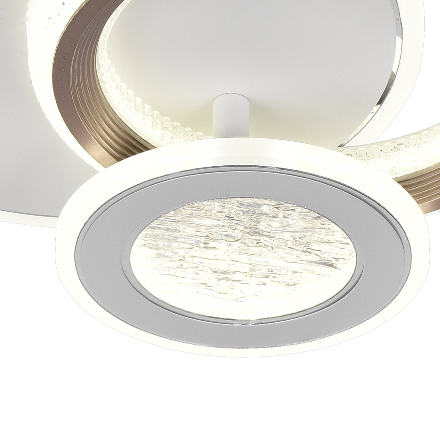 LED lustr NYXORA 44W, 3 kruhy, studené/teplé/neutrální světlo, bílé LED lustry Výchozí název Alessandro Design