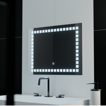Obdélníkové LED zrcadlo, 80x60cm, mřížka Light Základní dotyková zrcadla Korman C Výchozí název Alessandro Design