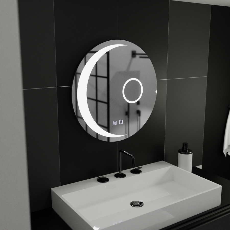 LED kulaté zrcadlo, 60 cm, Orbis Touch, Demister System, stmívatelná zrcátka Korman E Výchozí název Alessandro Design