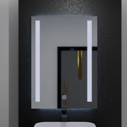Obdélníkové LED zrcadlo, 50x70cm, Dual Light Základní dotyková LED zrcadla Výchozí název Alessandro Design