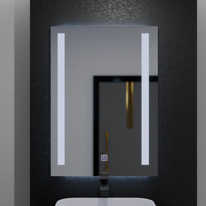Obdélníkové LED zrcadlo, 50x70cm, Dual Light Základní dotyková LED zrcadla Výchozí název Alessandro Design