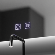 Půlměsícové LED zrcadlo, 60x54, Soluna Touch, Demister System, Stmívatelné zrcátka Korman E Výchozí název Alessandro Design