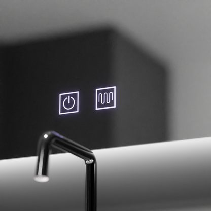 Půlměsícové LED zrcadlo, 60x54, Soluna Touch, Demister System, Stmívatelné zrcátka Korman E Výchozí název Alessandro Design