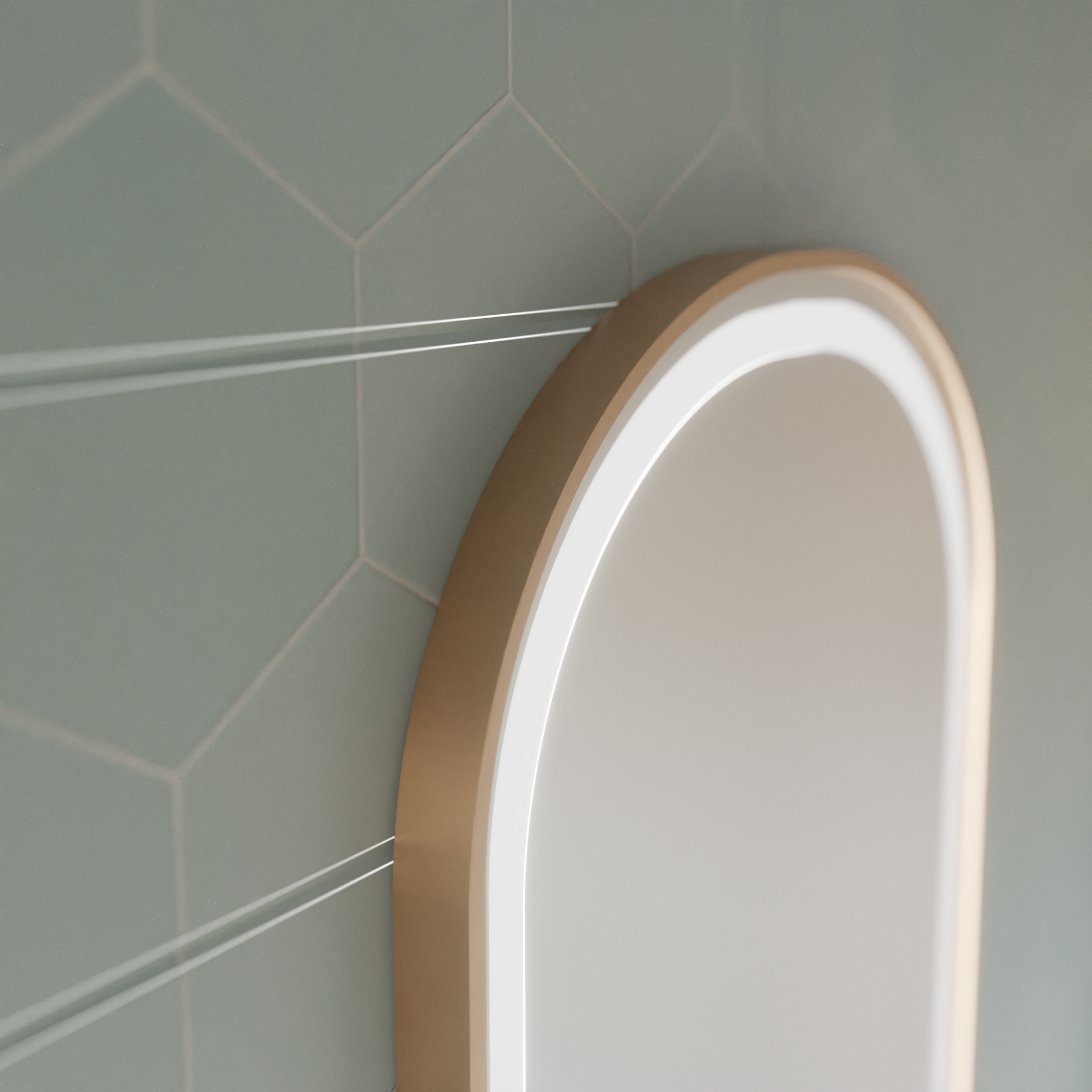 LED Touch Impora Mirror Demist System 50x80 cm Rose Gold Rám Zrcadla Korman E Výchozí název Alessandro Design