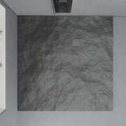 Čtvercová sprchová vanička 90x90 cm, štíhlá 3 cm, tmavě šedá Domov a zahrada Výchozí název Alessandro Design