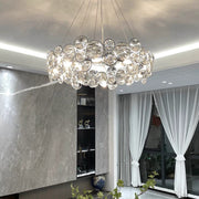 Angelica Crystal Lustr 6XE14 Silver, Průměr 49cm, Nastavitelná výška Moderní Lustry Výchozí název Alessandro Design