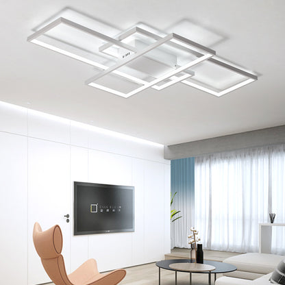 LED lustr s dálkovým ovládáním LANDYN 78W, studené/teplé/neutrální světlo, stmívatelné, bílé LED lustry s dálkovým ovládáním Výchozí název Alessandro Design
