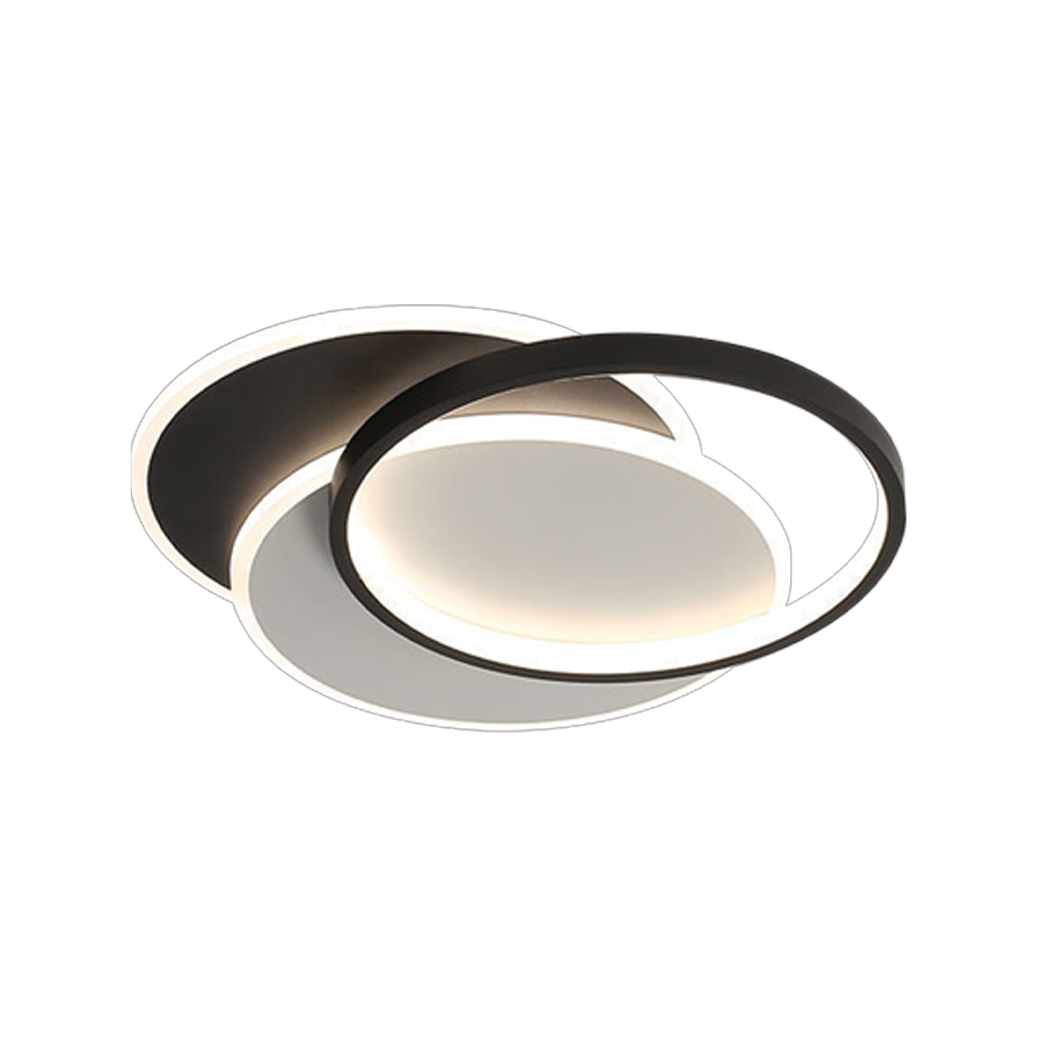 LED lustr s dálkovým ovládáním CHIARA 67W, 3 kruhy, studené/teplé/neutrální světlo, stmívatelné, černé LED lustry s dálkovým ovládáním Výchozí název Alessandro Design
