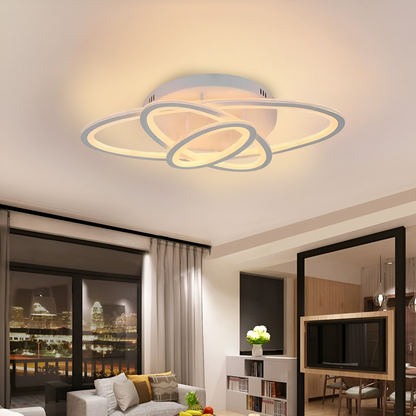 LED lustr s dálkovým ovládáním TIANA 78W, 3 elipsy, studené/teplé/neutrální světlo, stmívatelné, bílý LED lustr s dálkovým ovládáním Výchozí název Alessandro Design