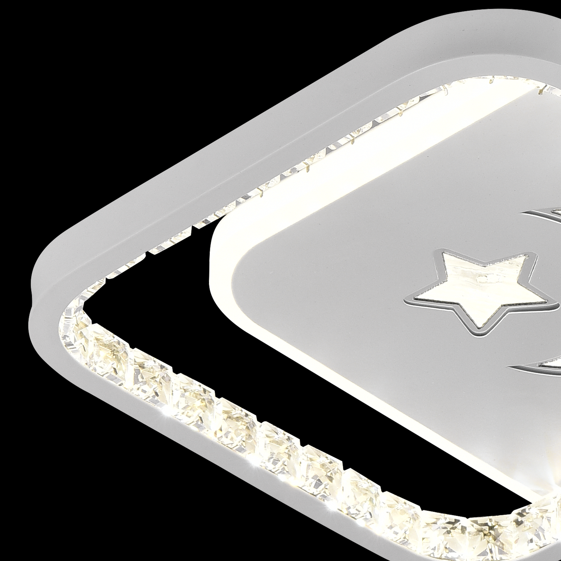 LED lustr PERU 38W, 2 čtverce, studené/teplé/neutrální světlo, bílé LED lustry Výchozí název Alessandro Design