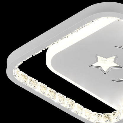 LED lustr PERU 38W, 2 čtverce, studené/teplé/neutrální světlo, bílé LED lustry Výchozí název Alessandro Design