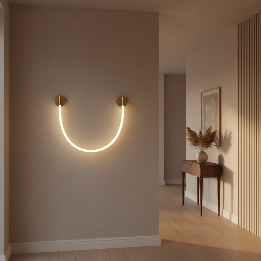 LED nástěnné svítidlo, 110 cm, 3000K/4000K/6000K, zlatá vnitřní nástěnná svítidla Výchozí název Alessandro Design