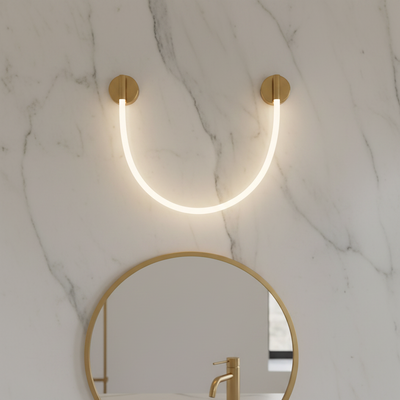 LED nástěnné světlo, 110 cm, 3000K/4000K/6000K, zlaté