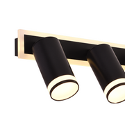 LED lustr Ellen 46W studené/teplé/neutrální světlo Nastavitelný projektor Akrylové a černé kovové LED lustry Výchozí název Alessandro Design