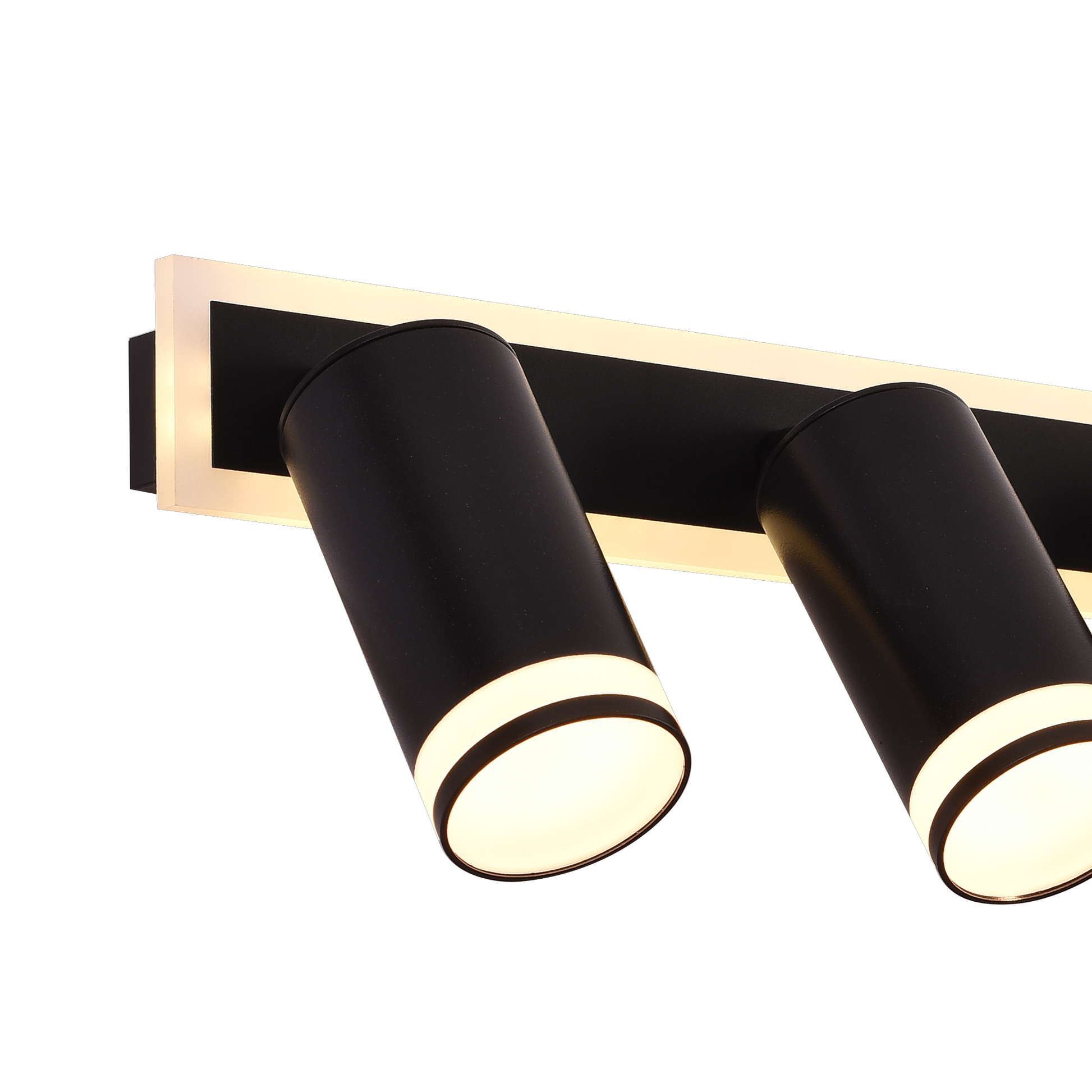 LED lustr Ellen 46W studené/teplé/neutrální světlo Nastavitelný projektor Akrylové a černé kovové LED lustry Výchozí název Alessandro Design