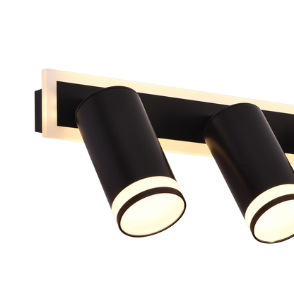 LED lustr Ellen 46W studené/teplé/neutrální světlo Nastavitelný projektor Akrylové a černé kovové LED lustry Výchozí název Alessandro Design