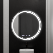 LED kulaté zrcadlo, 60 cm, MotionGlow Sensor Consuel Marcello, systém odmlžování, hodiny a teploměr, stmívatelná zrcátka Marcello Výchozí název Alessandro Design