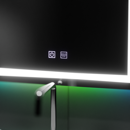 Obdélníkové LED zrcadlo 60X80cm, Spectrum Touch, RGB, Systém odmlžování Zrcadla Korman E Výchozí název Alessandro Design